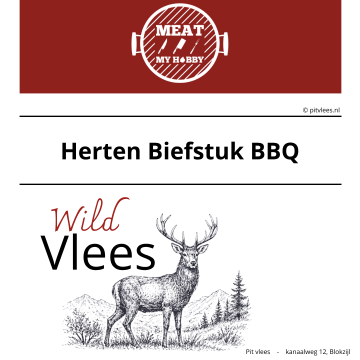 Herten biefstuk bbq